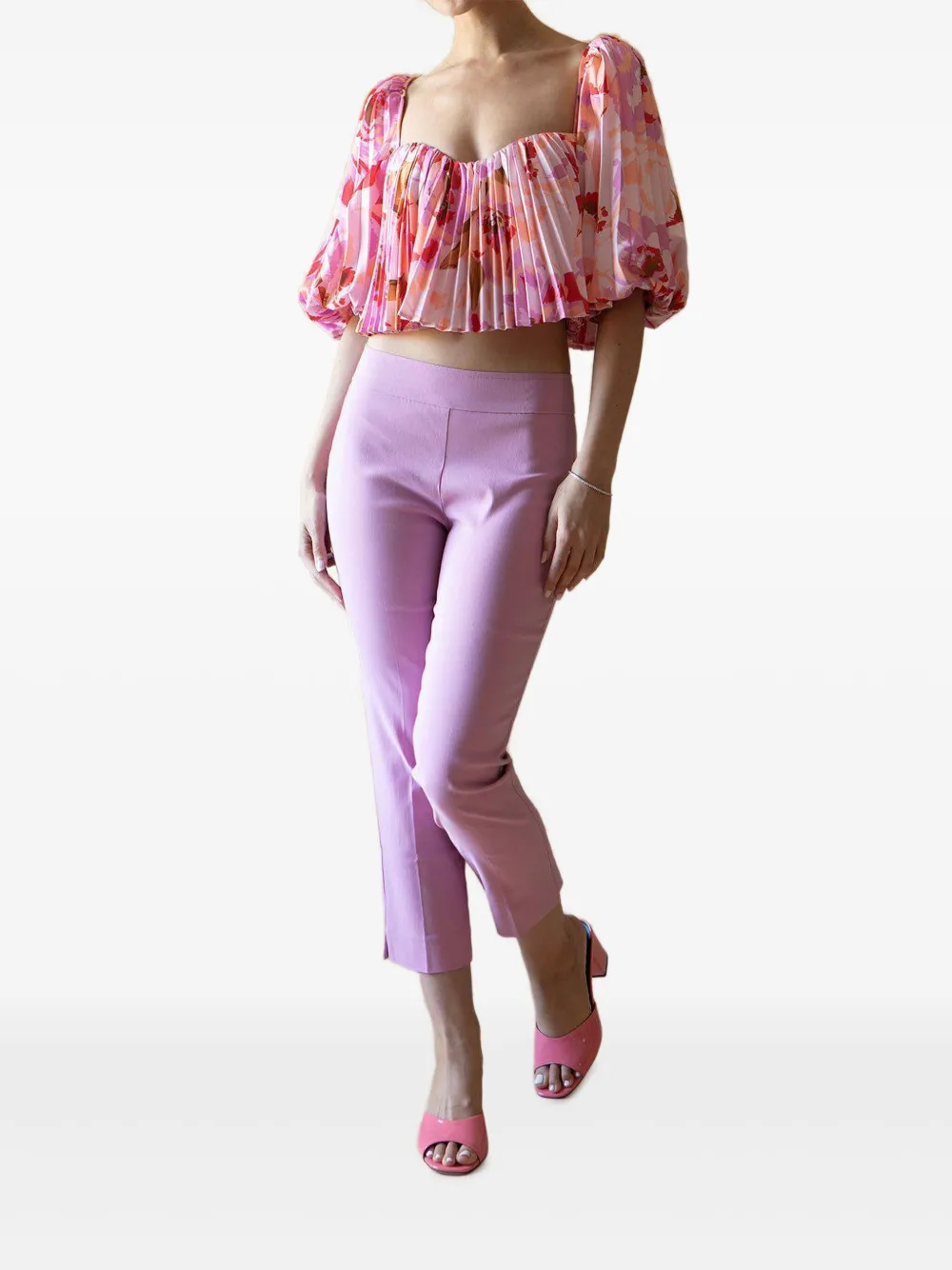 Avenue Montaigne Brigitte cropped trousers - Roze