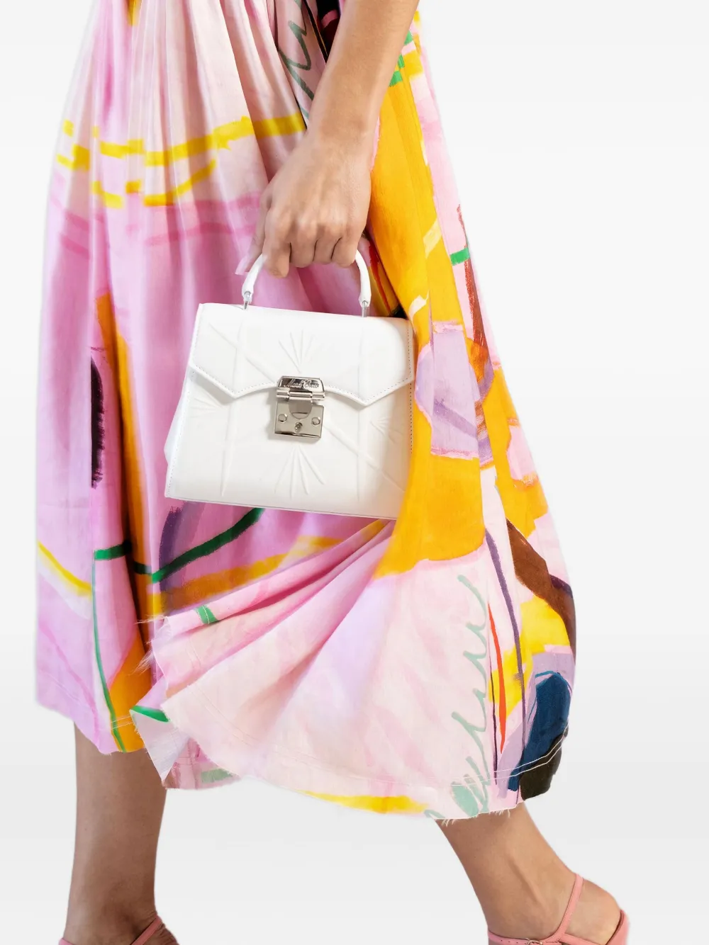 Mark Cross Madeline Quilted Tote Bag In White
