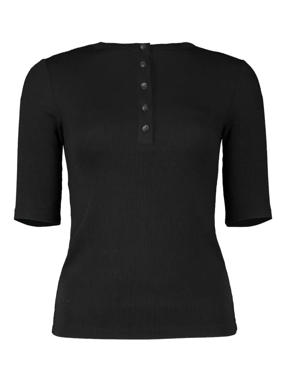 Vince rib henley top - Nero