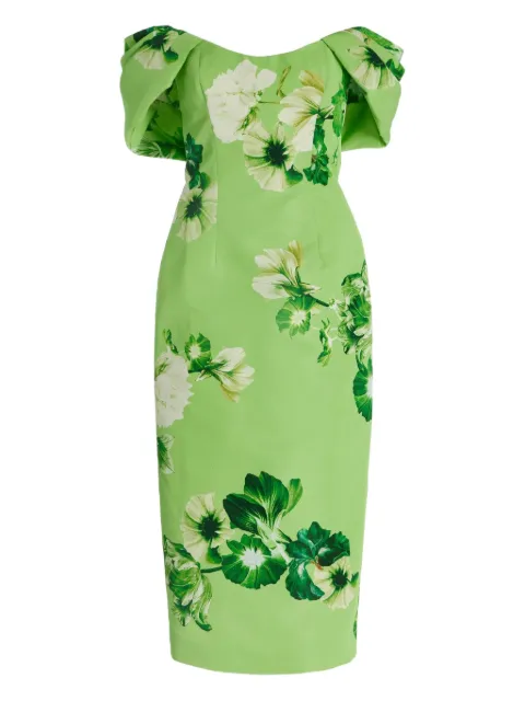 Monique Lhuillier floral-print midi dress
