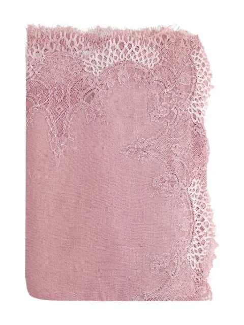 Janavi India lace-trimmed scarf