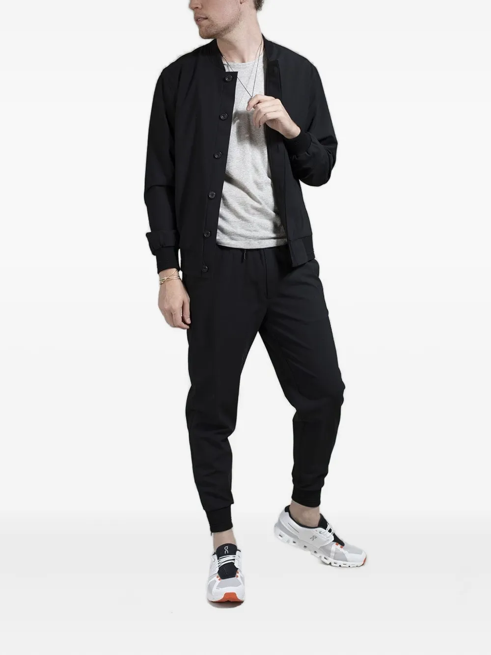 JUNE 79 Wollen bomberjack Zwart