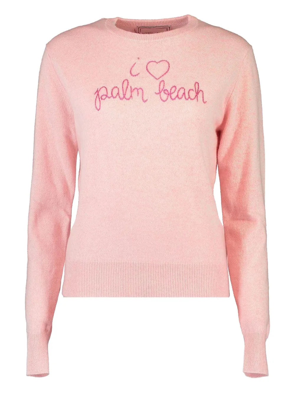 Lingua Franca I Love Palm Beach Sweater In Pink