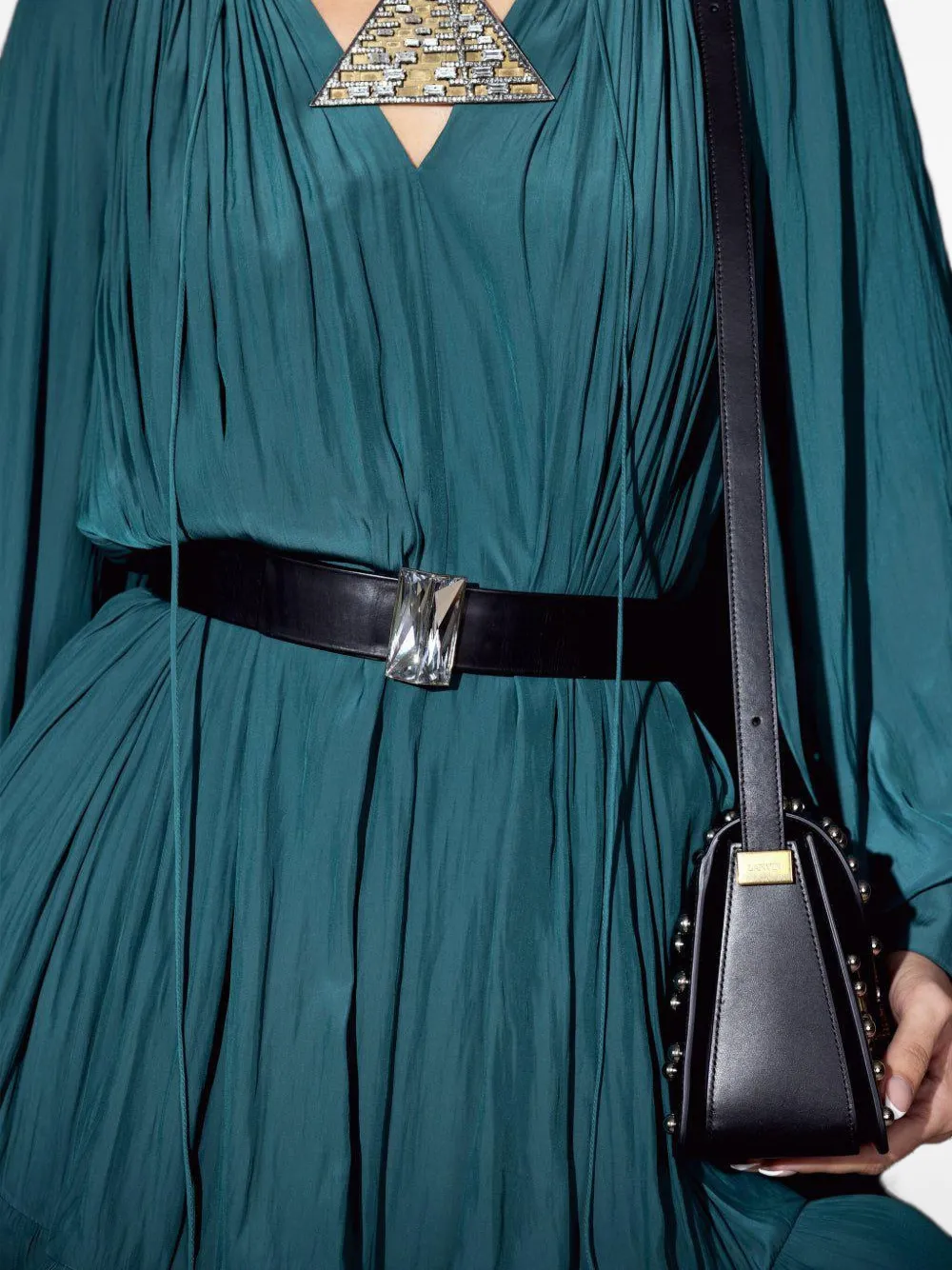  Lanvin Luxor Pyramid Necklace - Brown 