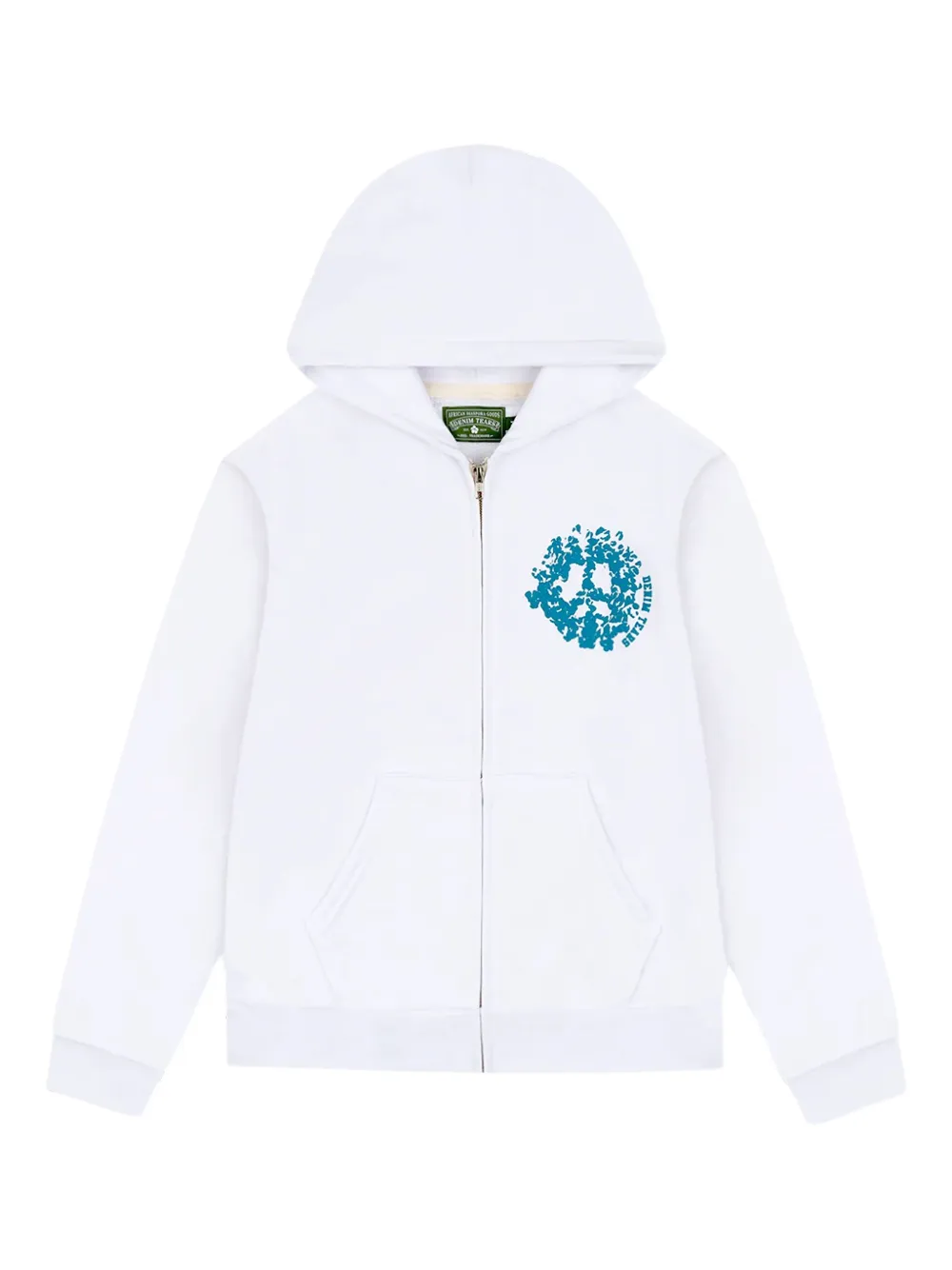 Denim Tears Stadium Denim University "white" Hoodie In White