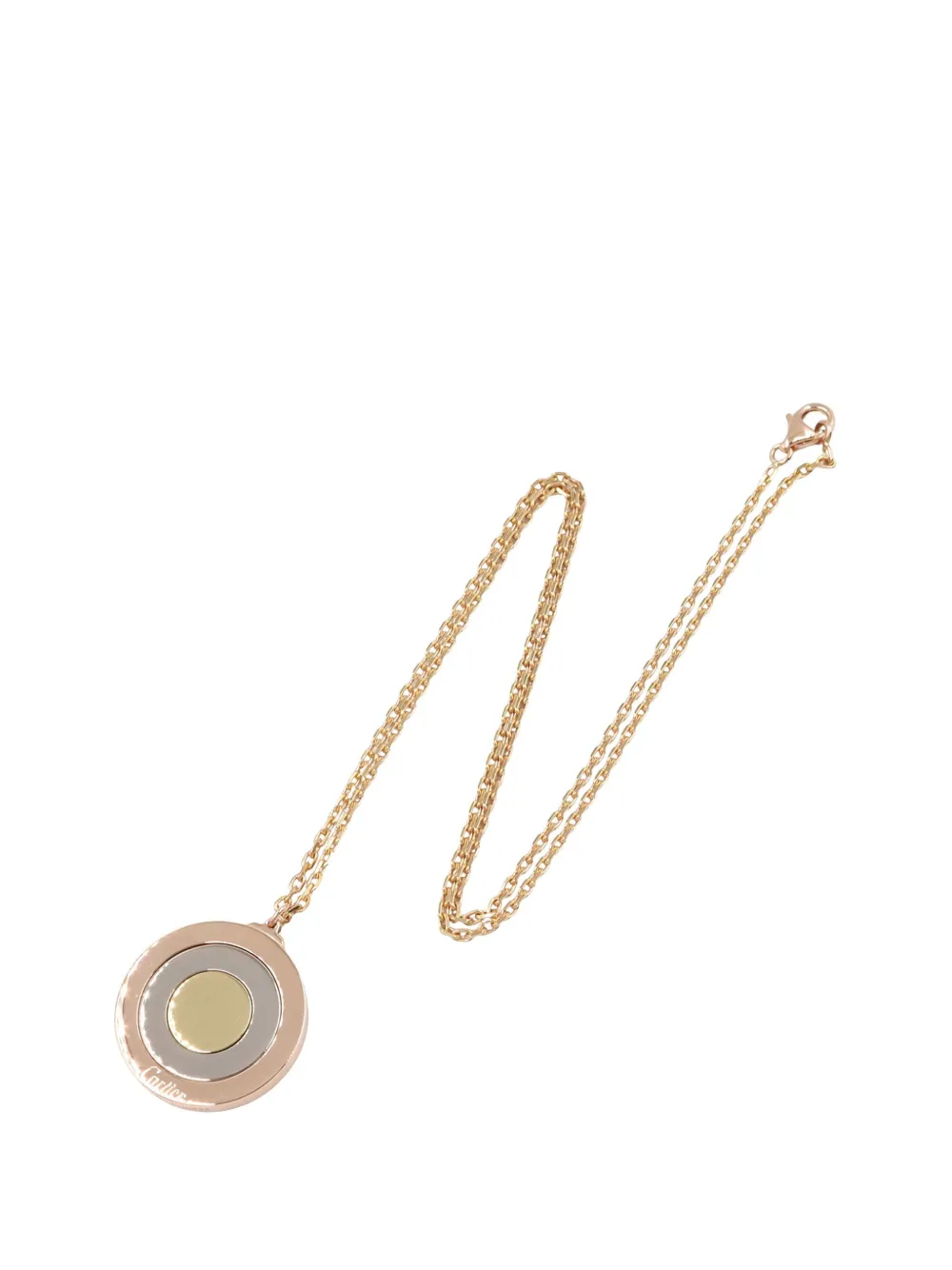 Cartier 20th Century 18Kトリカラーゴールド トリニティ ディスク ペンダント ネックレス - ピンク Cartier 20th Century 18Kトリカラーゴールド トリニティ ディスク ペンダント ネックレス - ピンク