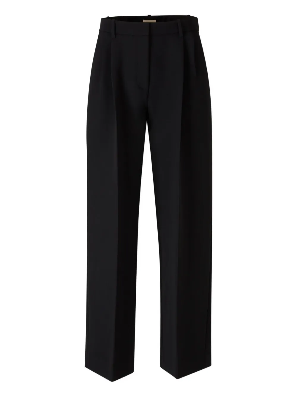 Khaite Pleated High-waisted Trousers In Black