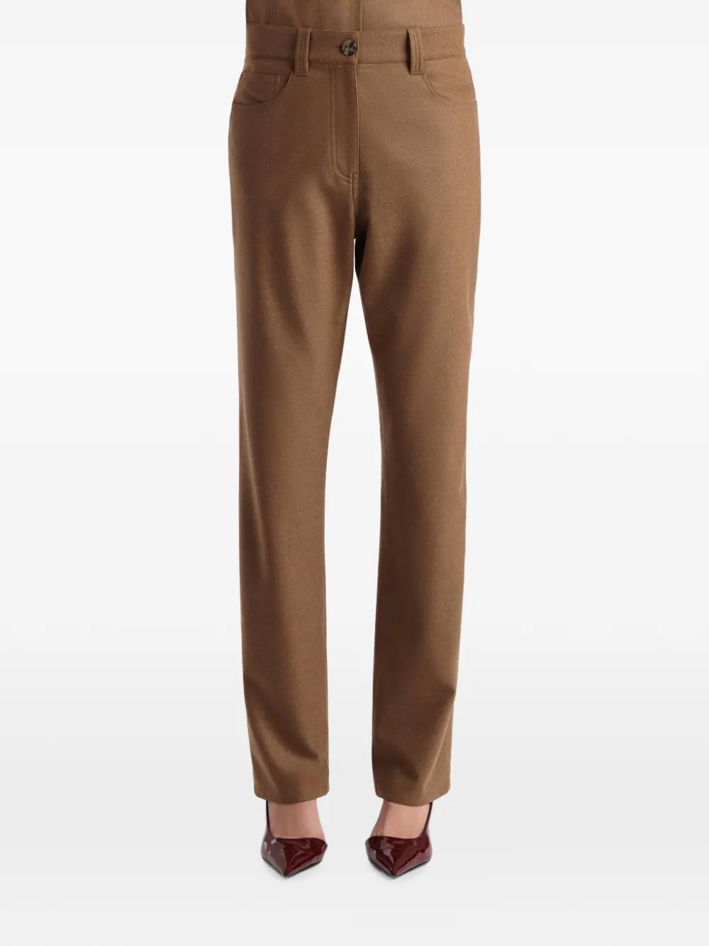 KHAITE Straight broek Bruin