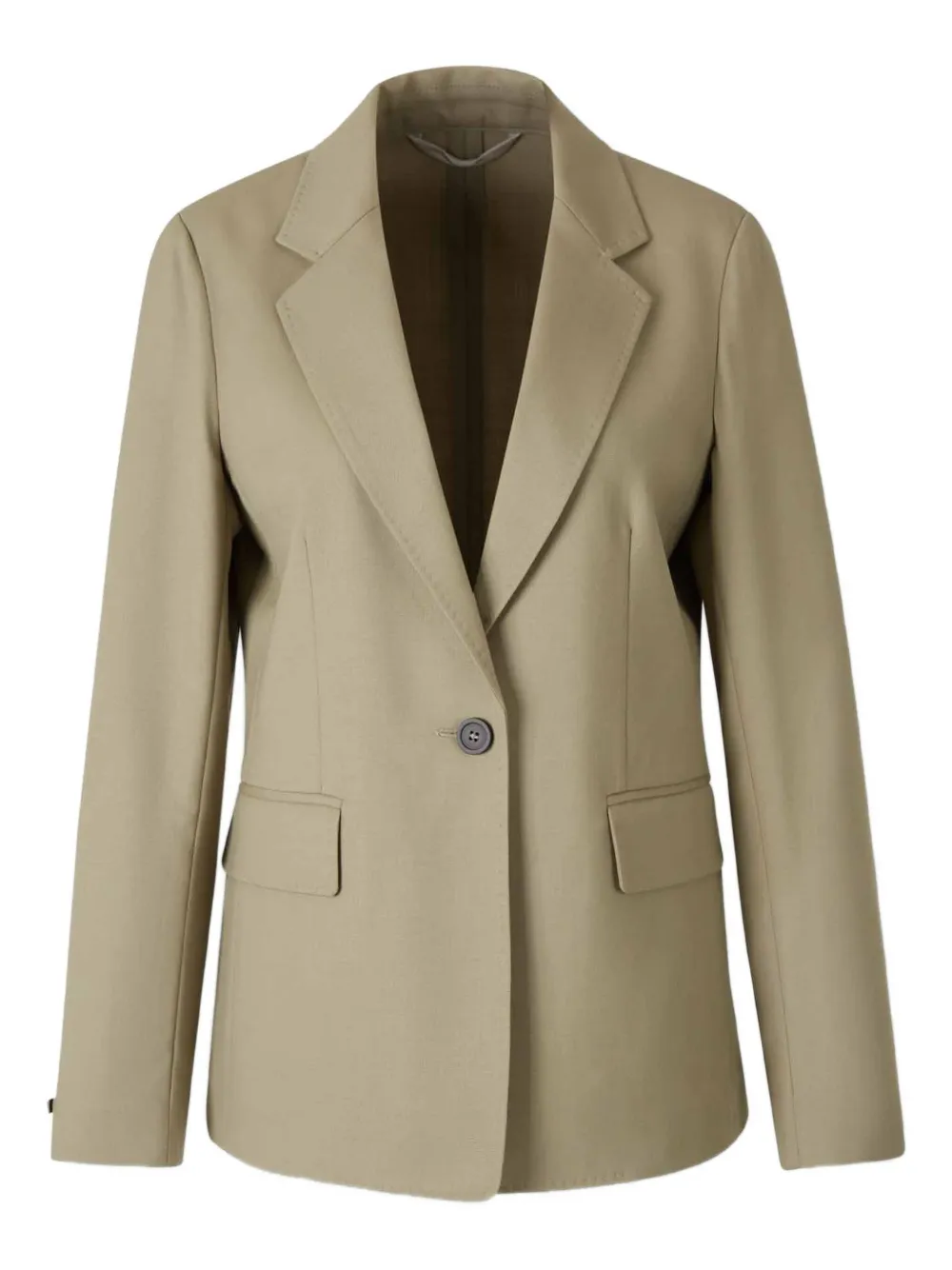 Peserico Single-button Flap-pocket Blazer In Green