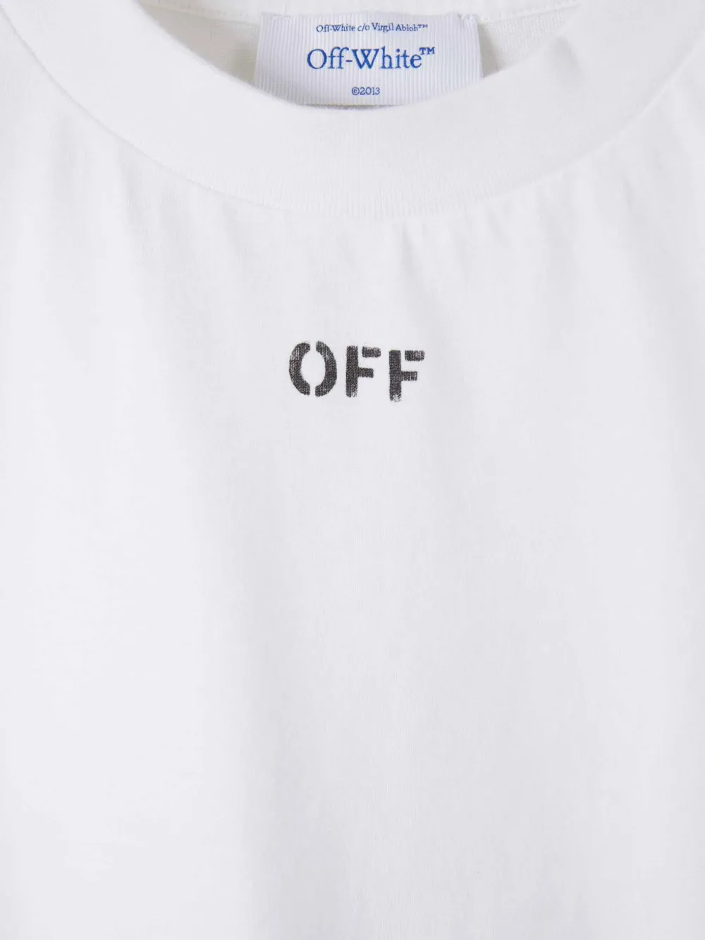 Off-White Katoenen T-shirt met logo Wit