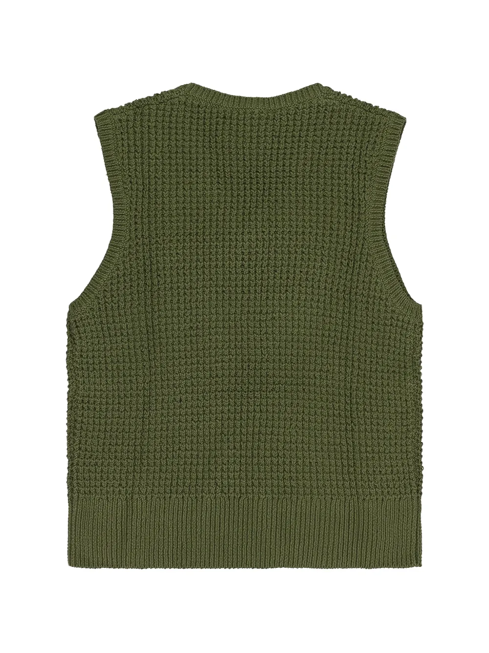 Aimé Leon Dore Waffle-knit V-neck Vest - Green 