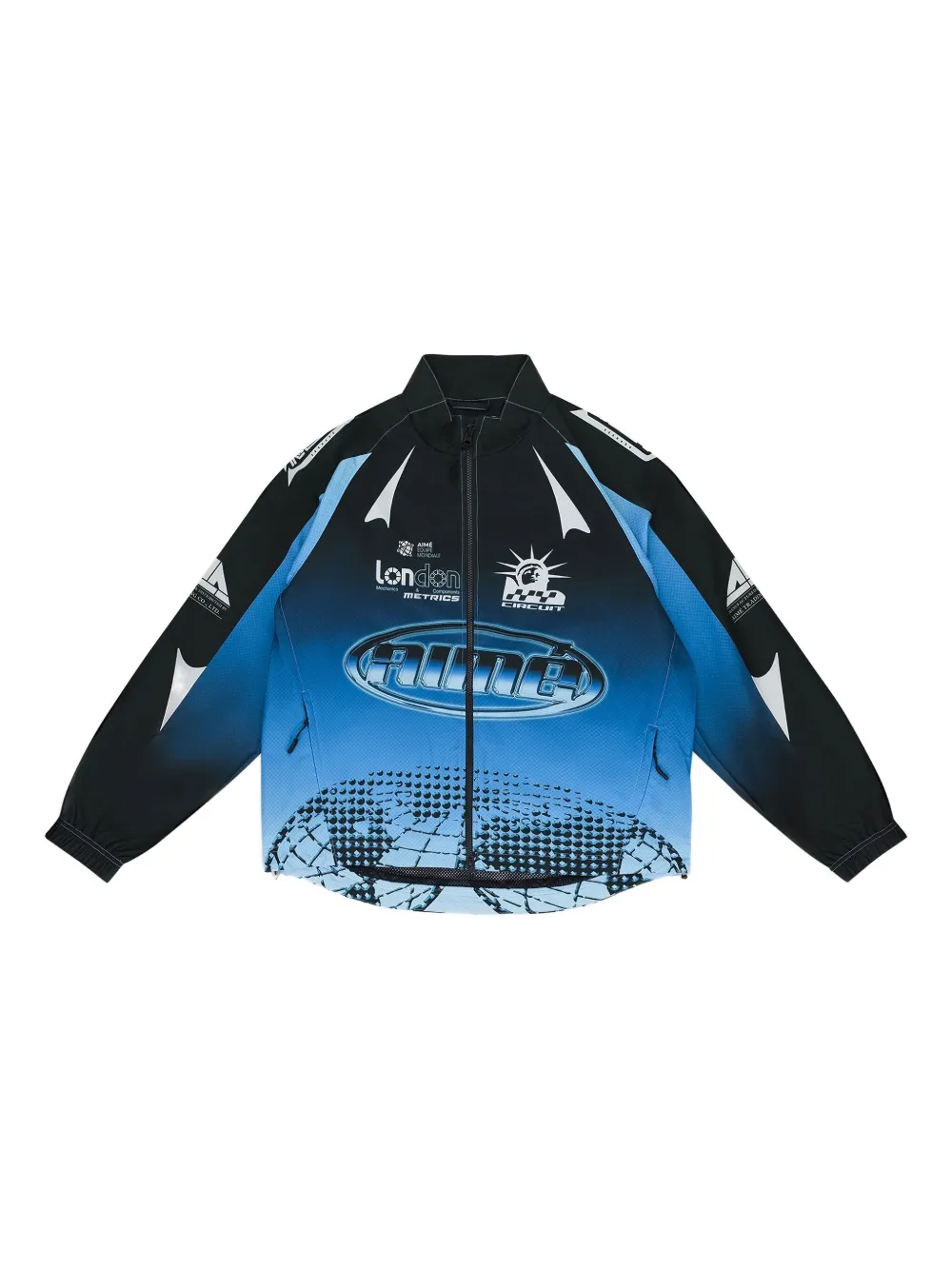 Aimé Leon Dore Podium Work Graphic Bomber Jacket In Black