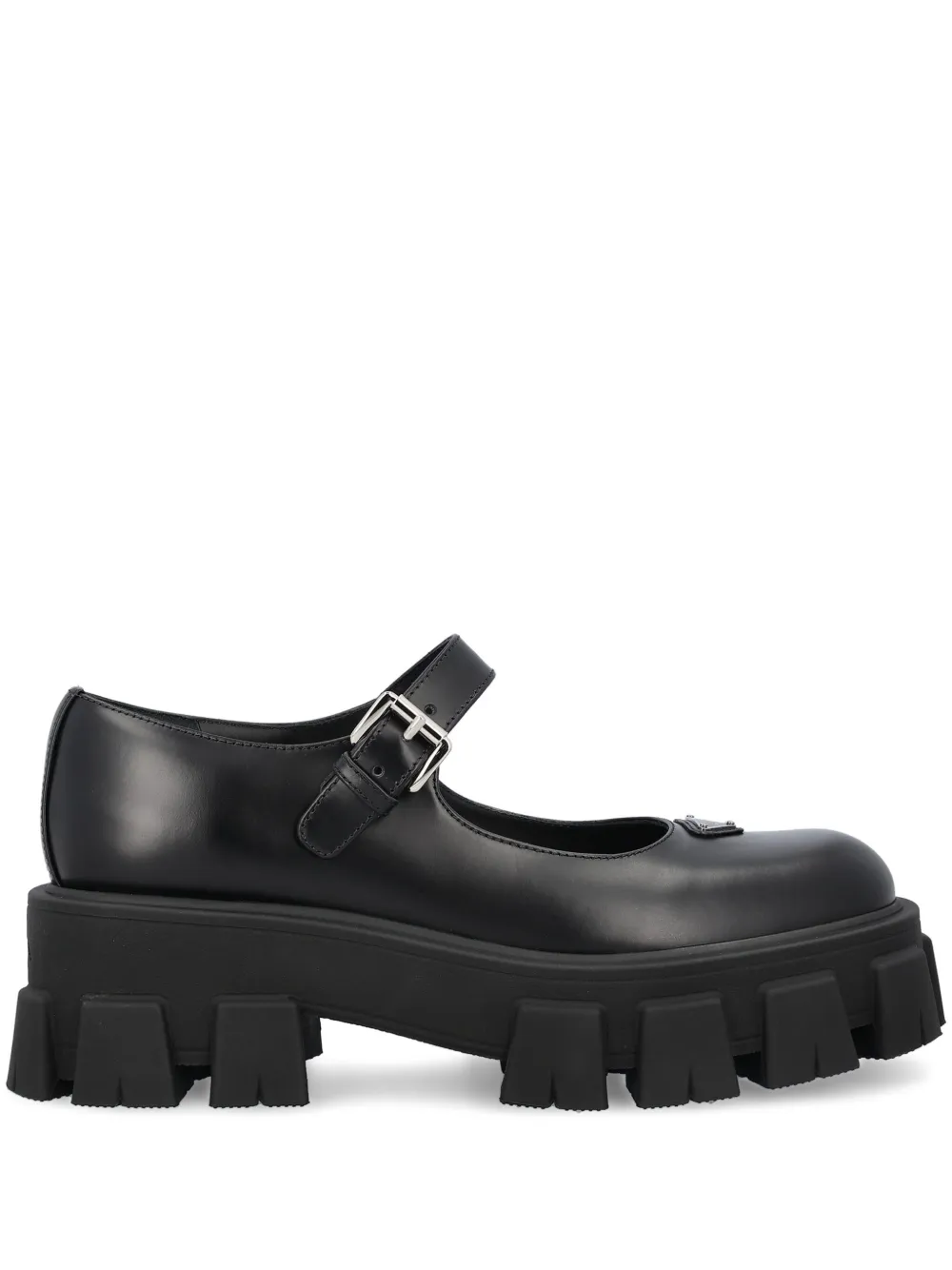 Prada 60 mm Monolith pumps met plateauzool en gesp Zwart