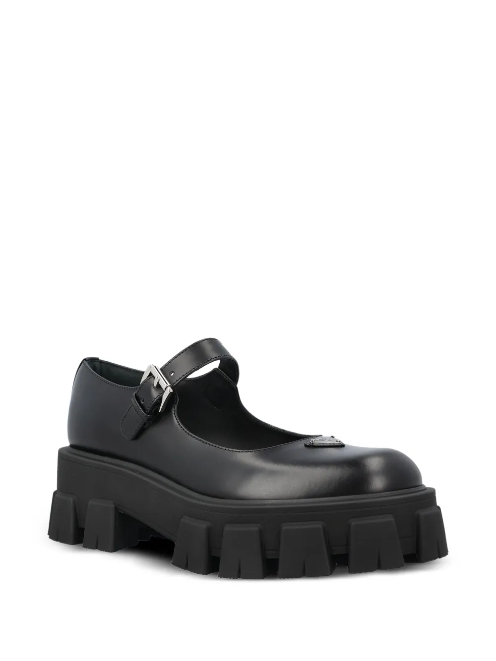 Prada 60 mm Monolith pumps met plateauzool en gesp Zwart