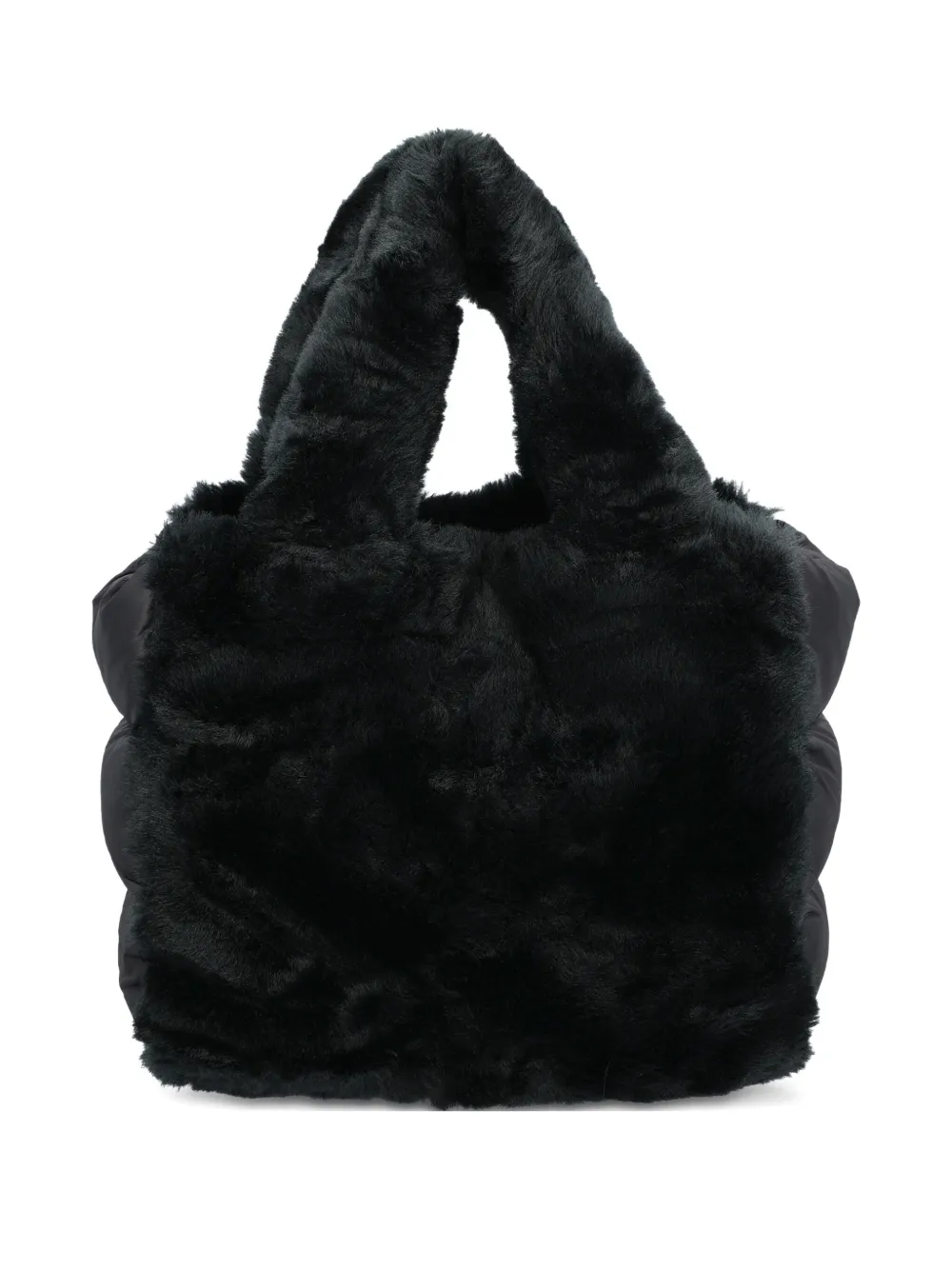 Herno faux-fur tote bag | Black | Image 1