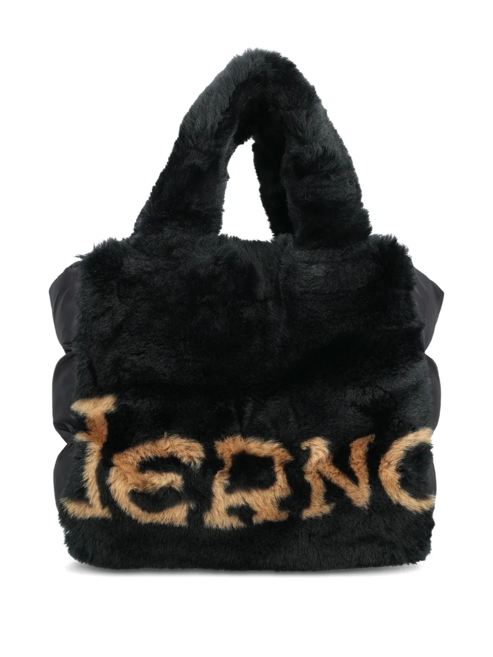 Herno faux-fur tote bag - Zwart