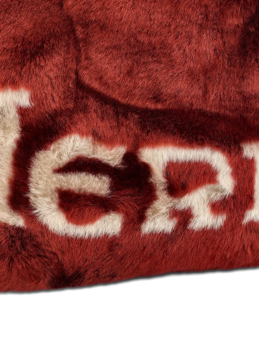 Herno Faux-fur Logo-embellishment Tote Bag In Brown