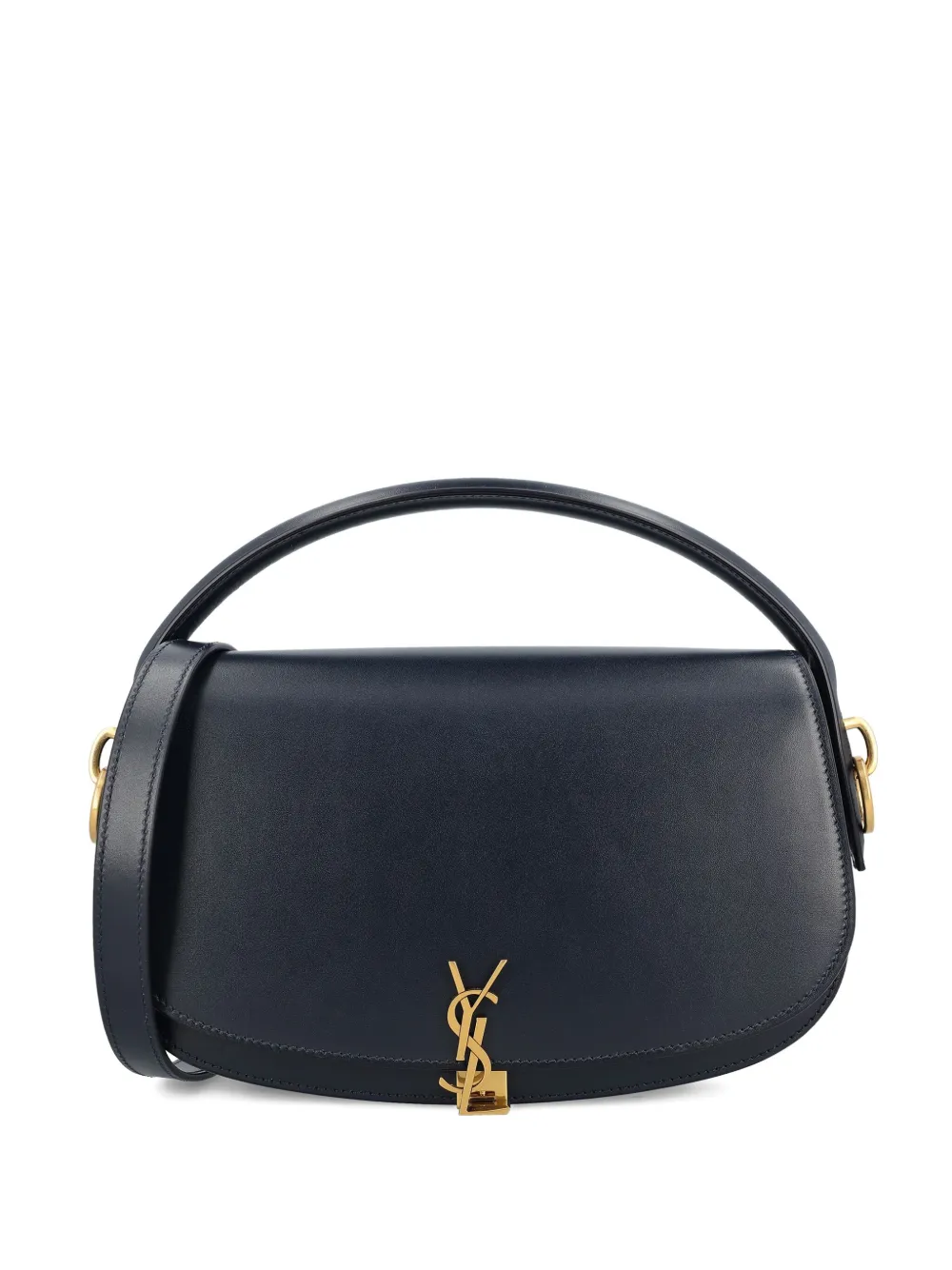 Saint Laurent Voltaire in Box curved-handle leather shoulder bag | Blue | Image 1