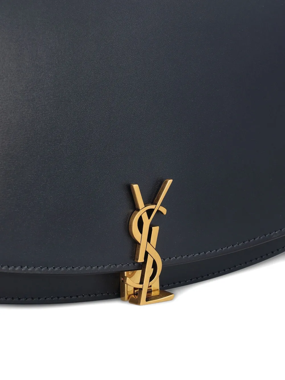 Saint Laurent Voltaire in Box leren schoudertas met gewelfde handgreep Blauw