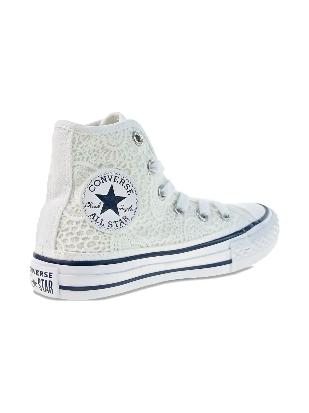 Converse Kids Chuck Taylor All Star "White-Garnett Blue" high-top sneakers
