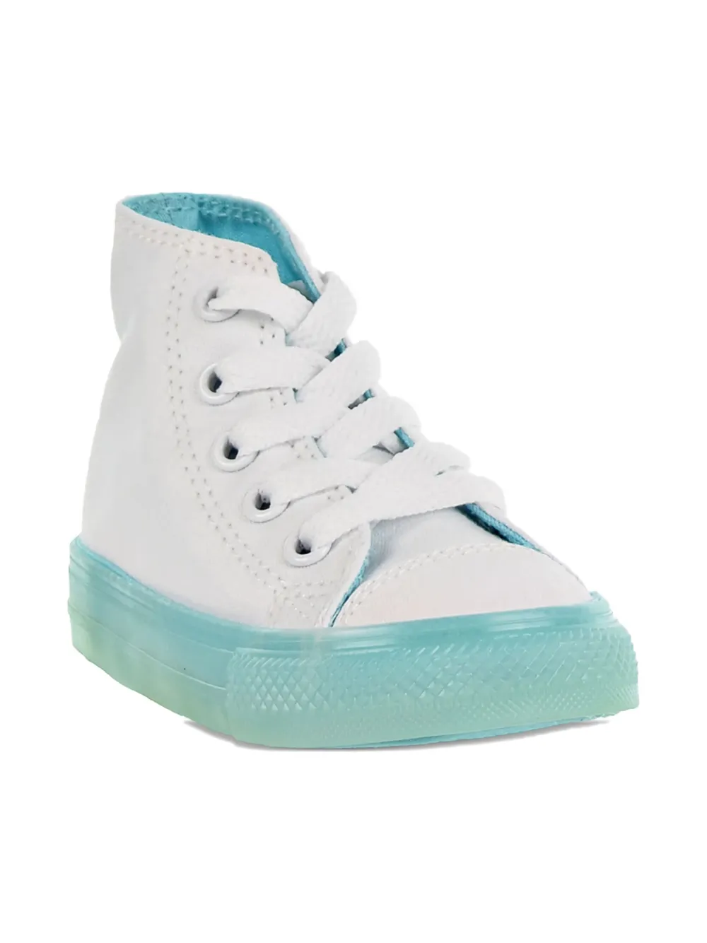 Converse Chuck Taylor All Star Hi "white/bleached Aqua" Sneakers In White