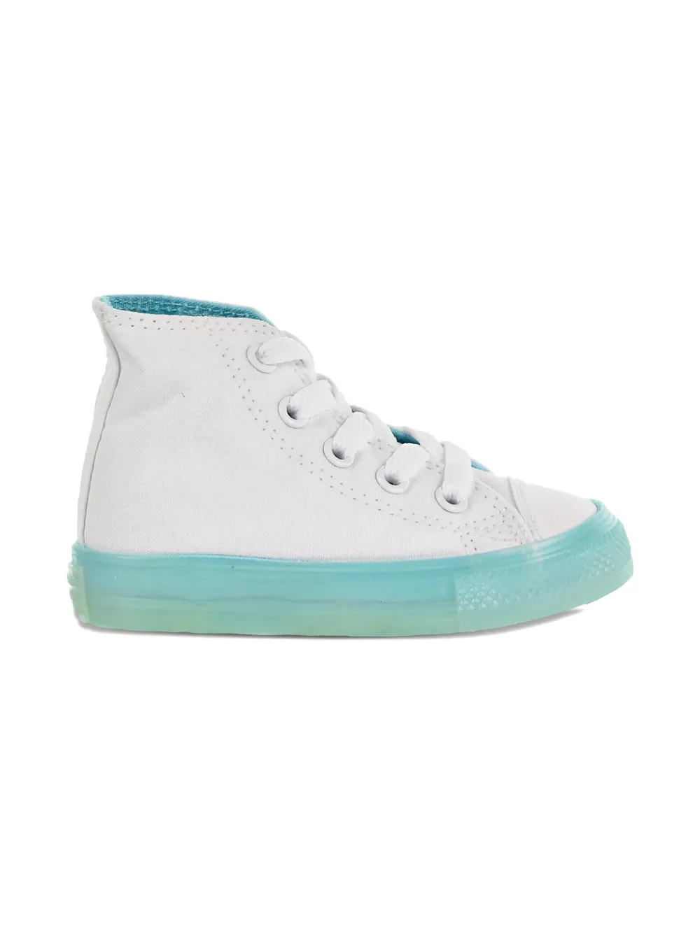 Converse Chuck Taylor All Star Hi "white/bleached Aqua" Sneakers In White