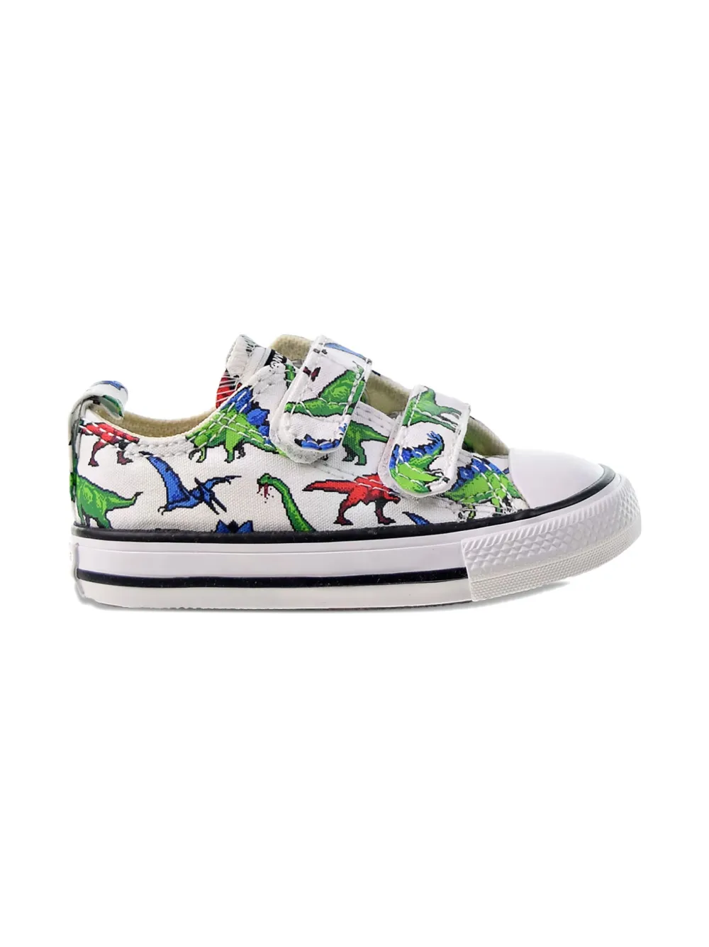 Converse Kids Chuck Taylor All Star 2V Strap Ox TD White-Green-University Red sneakers - Wit