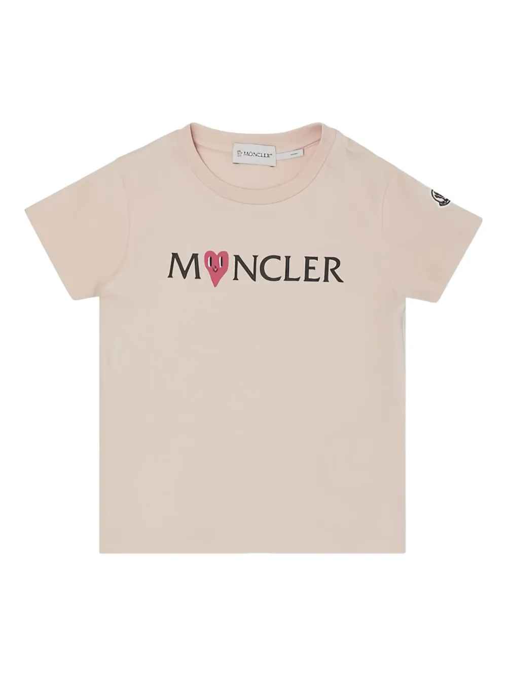Moncler Enfant heart-logo cotton T-shirt | Pink | Image 1
