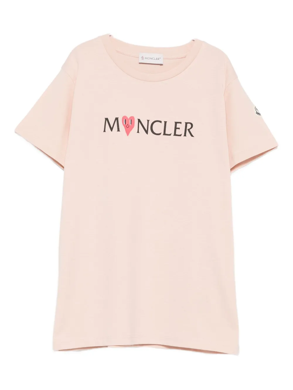 Moncler Enfant playera de algodón con logo de corazón | rosado | Image 1