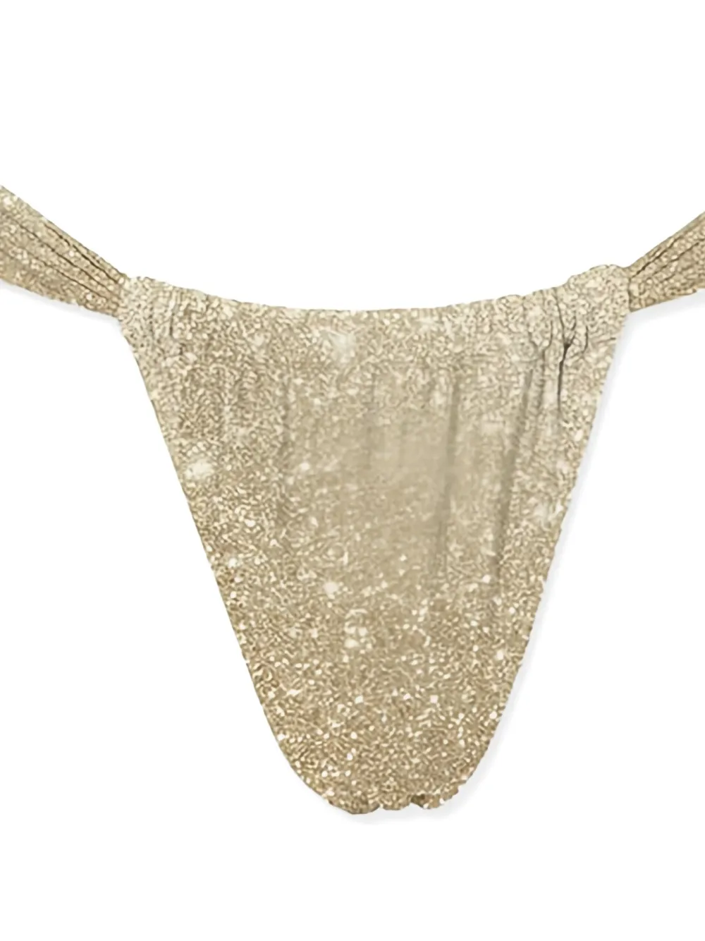 Mc2 Saint Barth Noelle Lurex Bikini Bottoms In Neutral