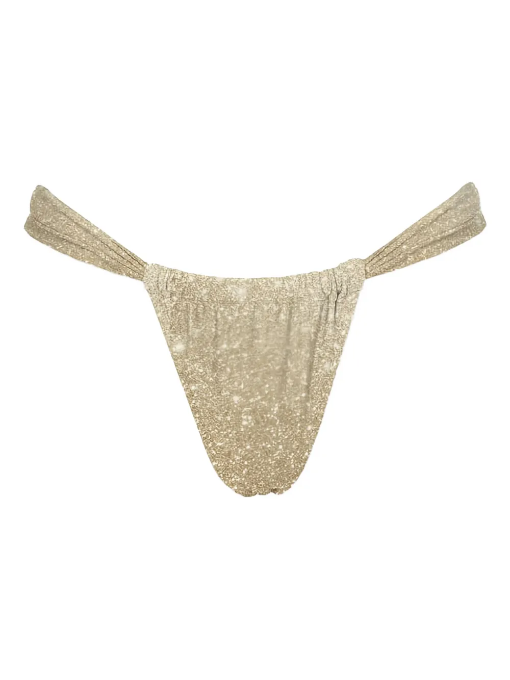 Mc2 Saint Barth Noelle Lurex Bikini Bottoms In Neutral