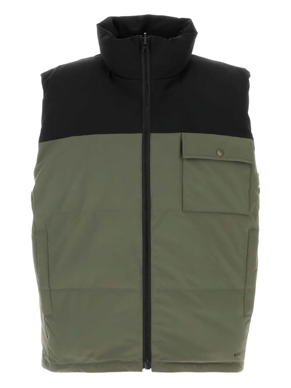 Apc A.p.c. Two-tone Stretch Polyester Doudoune Padded Jacket In Multi