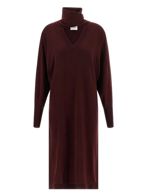Nude wool dress
