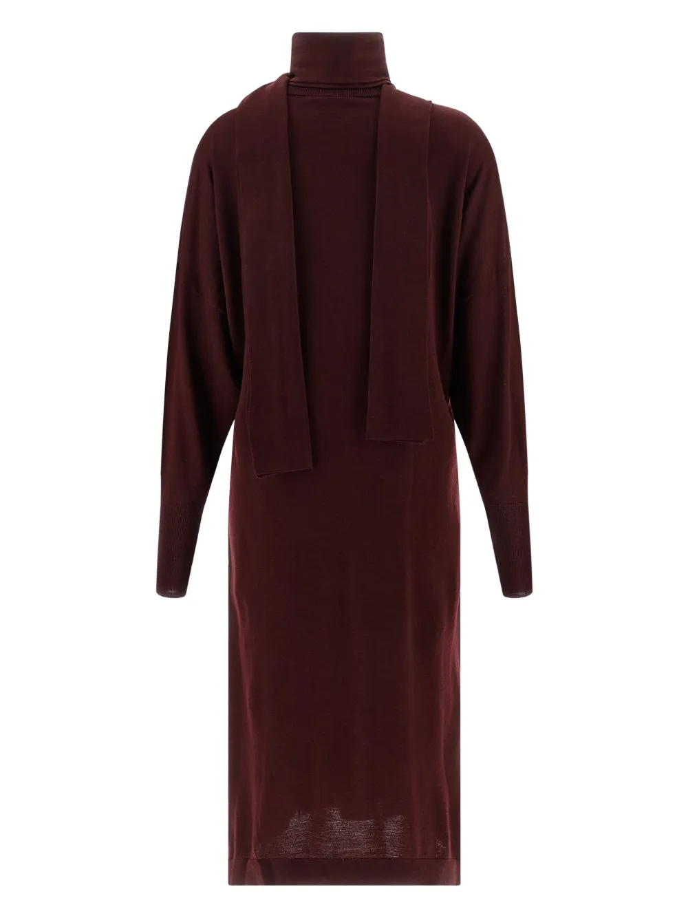 Nude wool dress - Rood