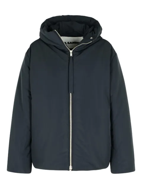 Jil Sander fixed-hood drawstring puffer jacket