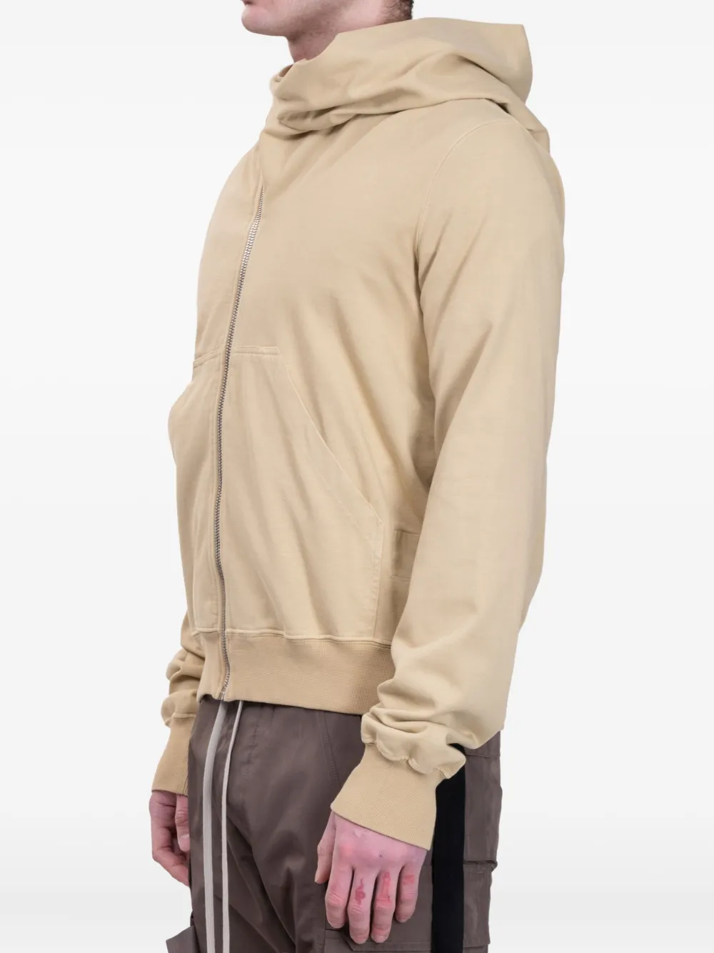 Rick Owens Drkshdw Mountain Zip-up Hoodie In Neutral