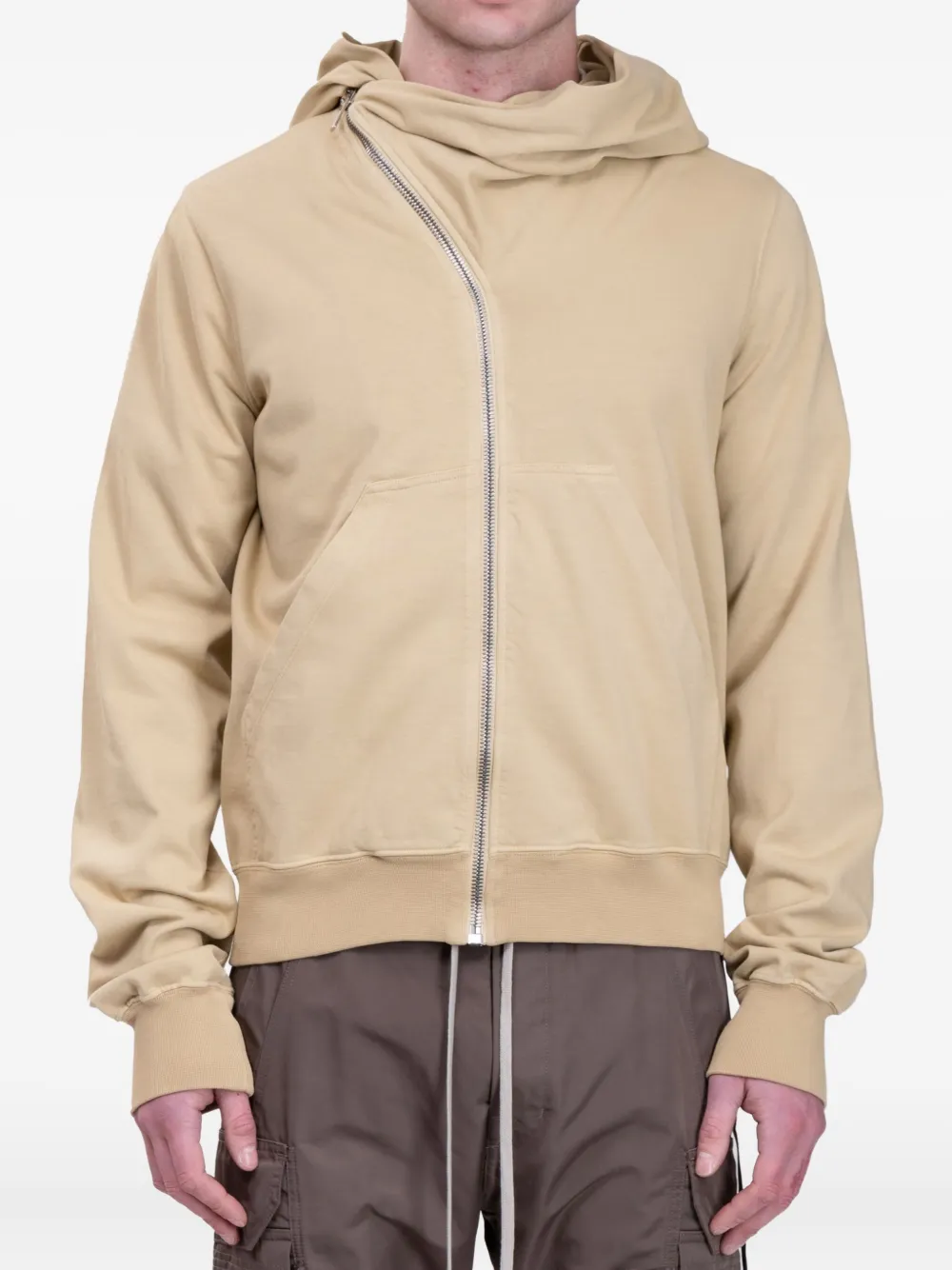 Rick Owens Drkshdw Mountain Zip-up Hoodie In Neutral