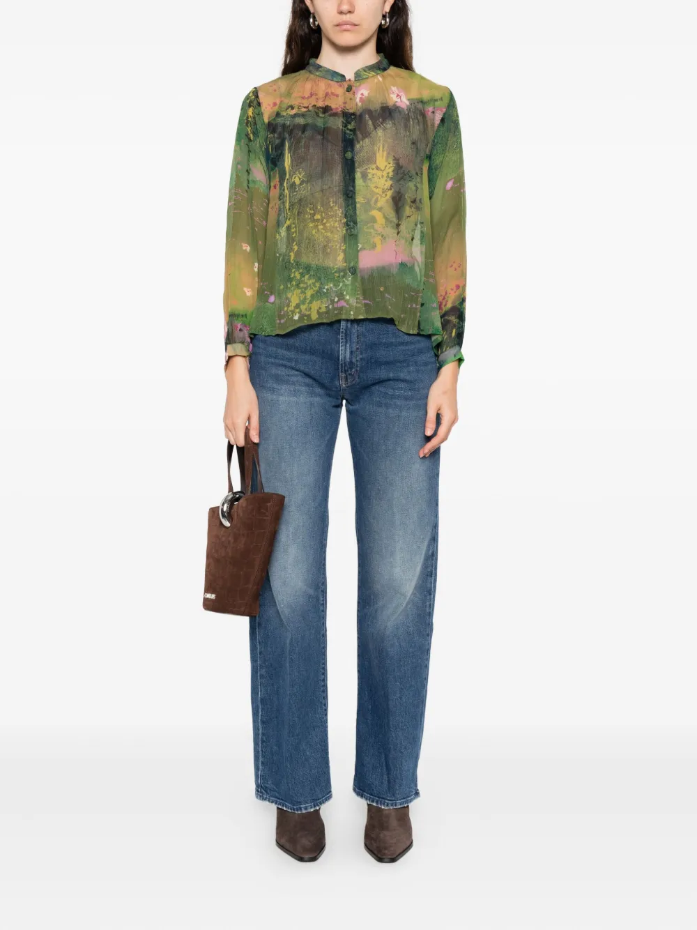 YAVI printed blouse - Groen