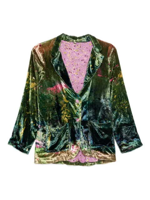 YAVI buttoned pocketed jacket