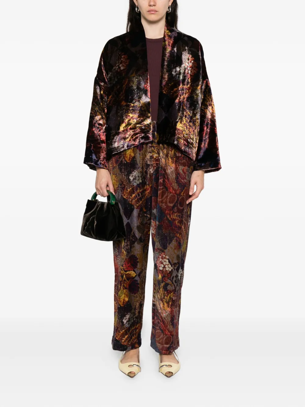 YAVI floral-print trousers | Straight-Leg Pants | Image 2