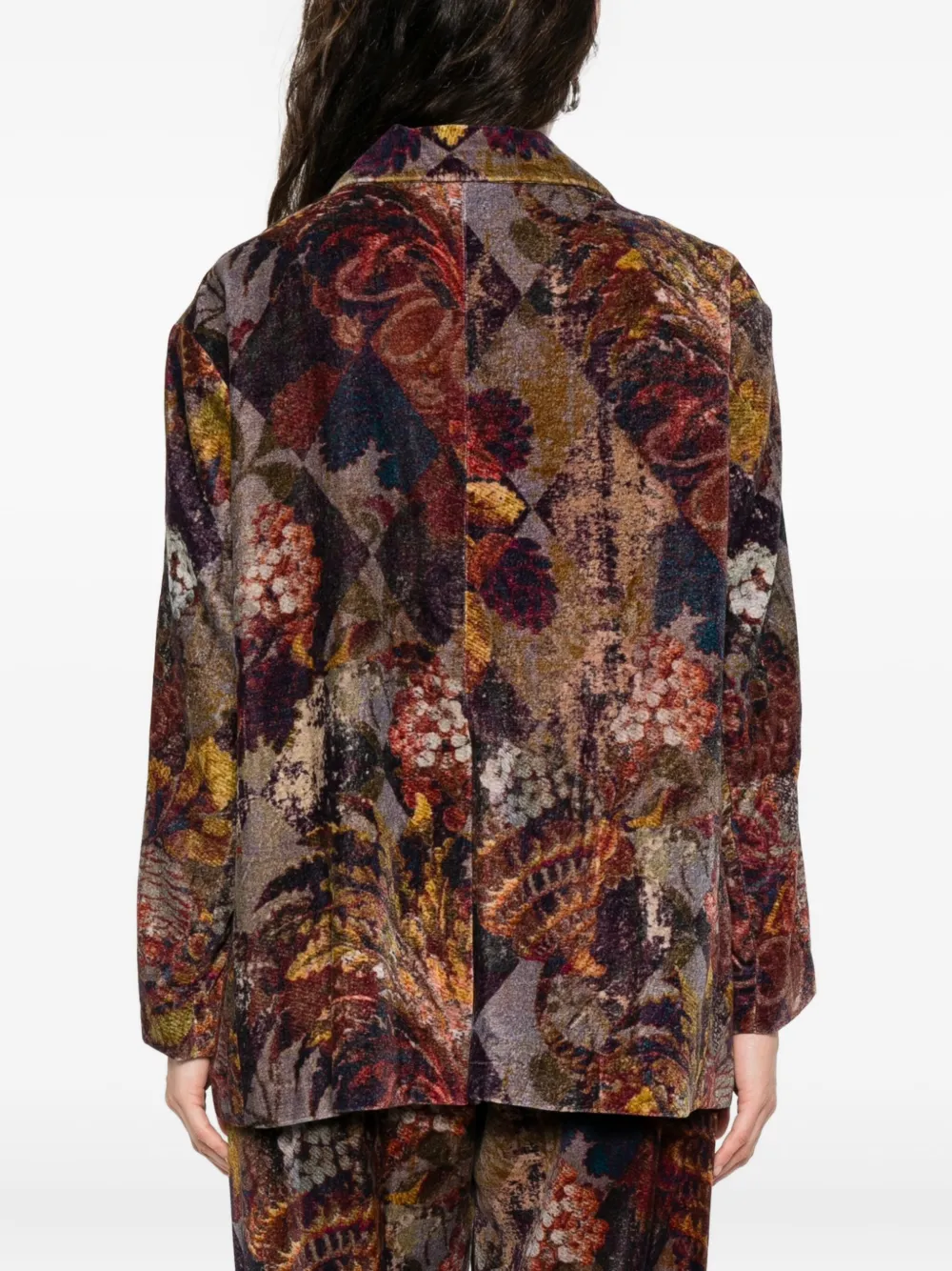 Floral-Print Blazer