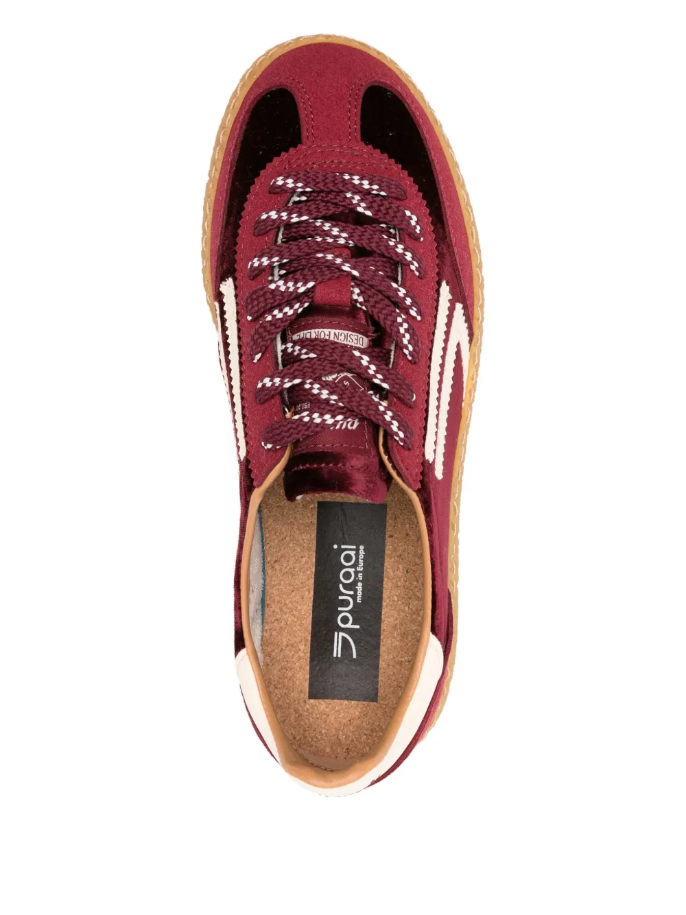 Puraai Stripe-detail Sneakers In Red