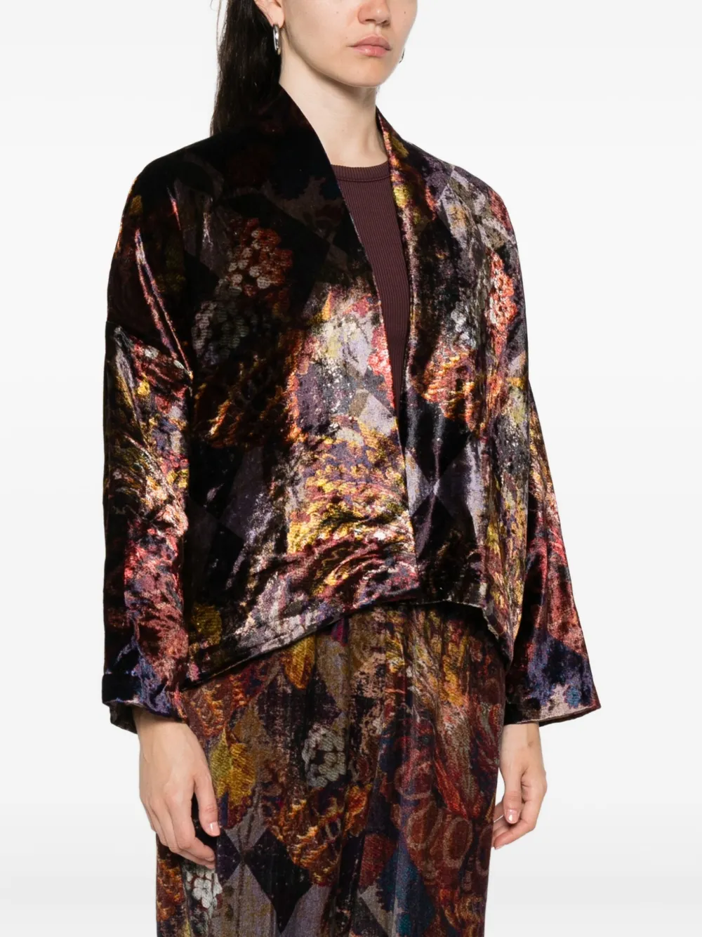  Yavi Floral-print Jacket - Black 