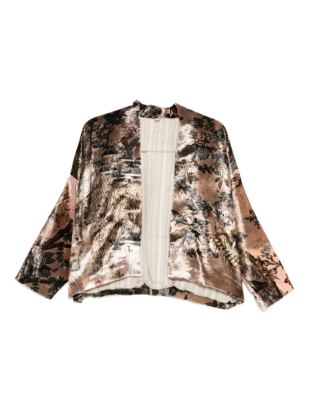 YAVI floral-print jacket - Marrone