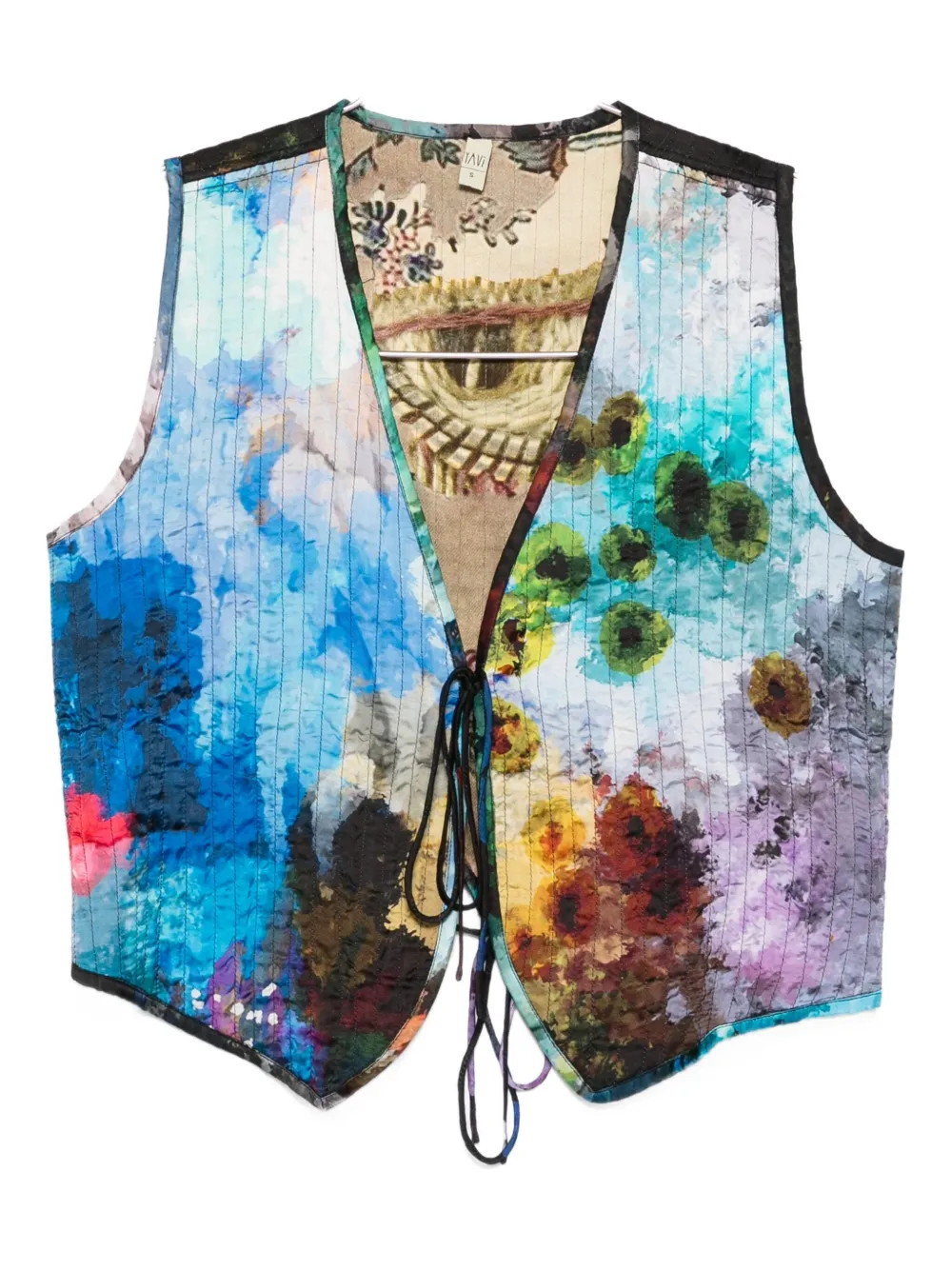 YAVI sequin-embellished waistcoat - Blu