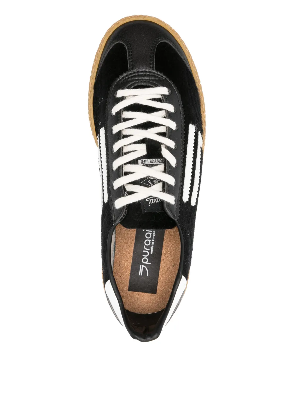 Puraai Stripe-detail Sneakers In Black