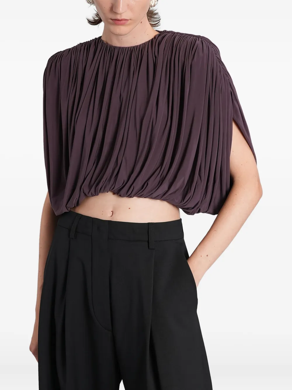 Magda Butrym Ruched slit top | Purple | Image 1