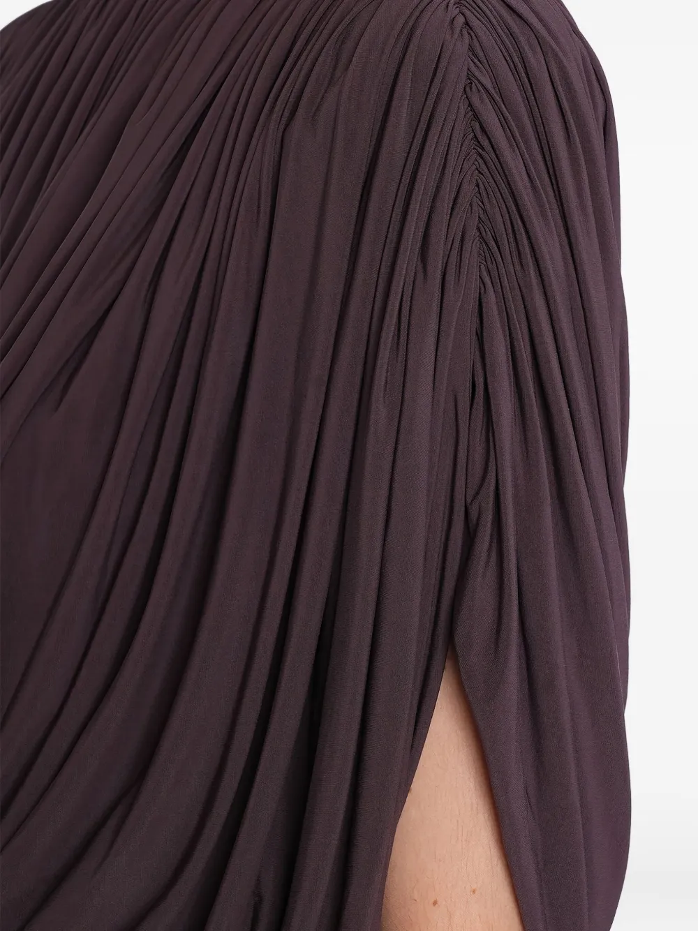Magda Butrym Top met ruches en split Paars