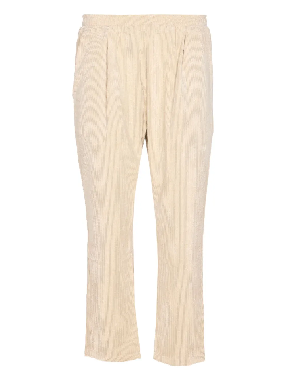 Family First Elastic-waist Corduroy Trousers In Neutral