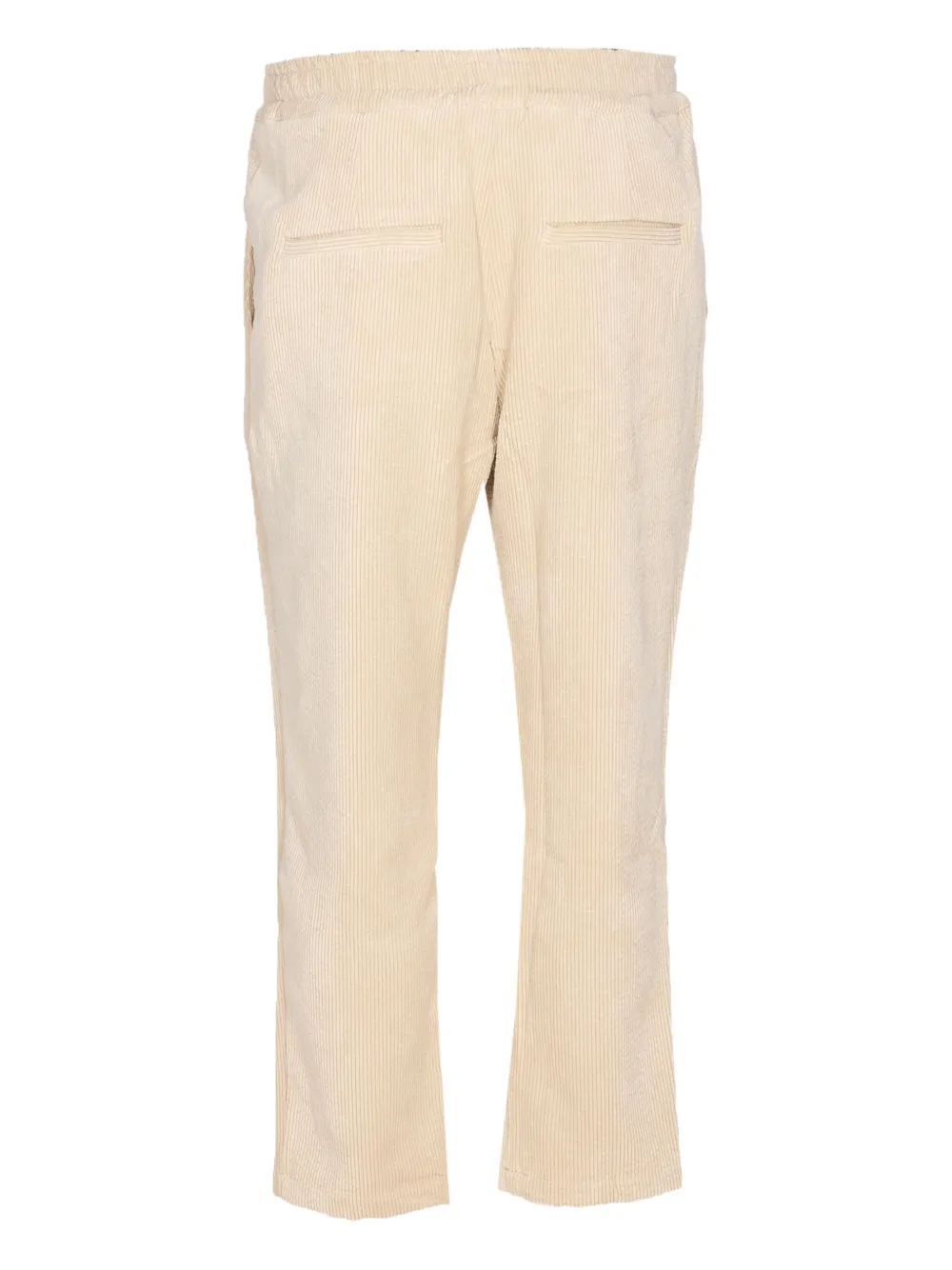 Family First Elastic-waist Corduroy Trousers In Neutral